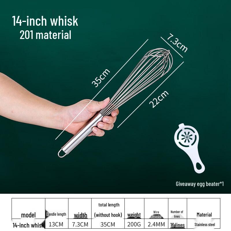 

Ruhan Manual Stainless Steel Egg Whisk