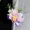 Artificial Silk Flower With Pin Clip Realistic Flower Decoration Set For Elegant Wedding Corsage And Wrist Flower