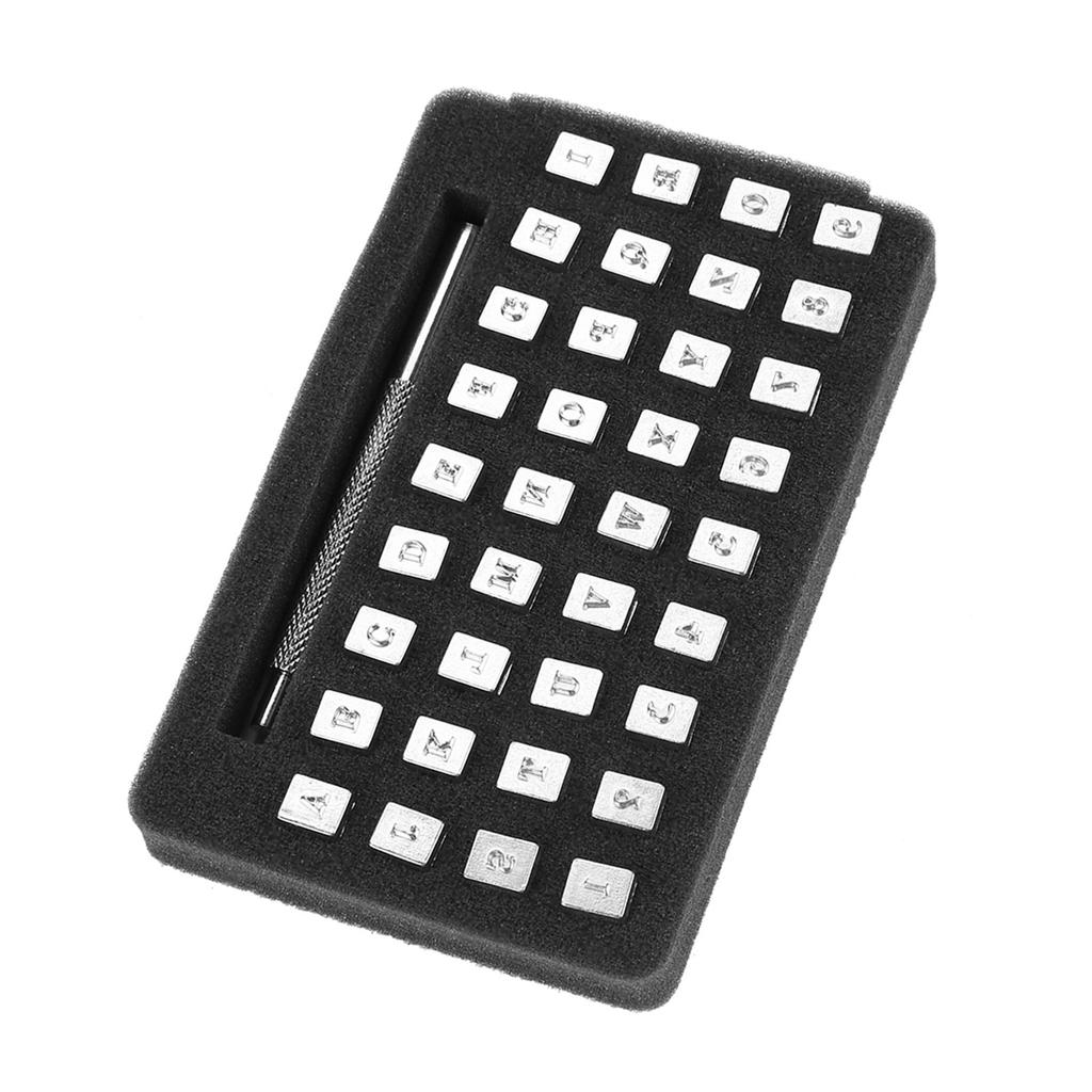 36Pcs Steel Letter Number Leather Stamper Punching Tool for DIY Leather Craft Printing