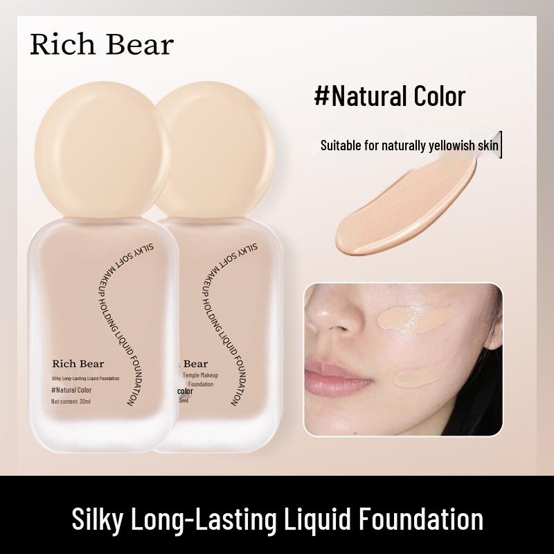 

Шелковистый увлажняющий тональный крем и консилер Rich Bear - Не скатывается, Стойкий, Увлажняющий, Не отпечатывается, Формула для сухой кожи