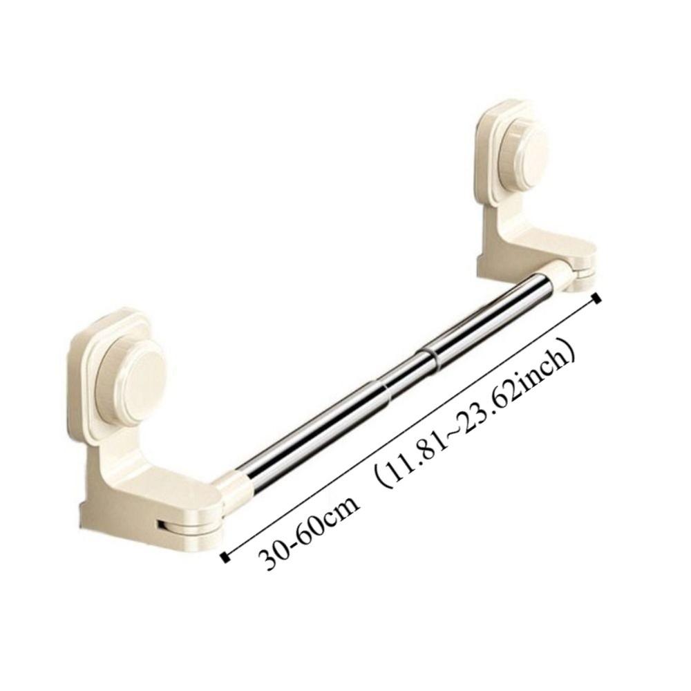Wall-Mounted Suction Cup Towel Rack Strong Suction Rotatable Retractable Towel Bar Waterproof Space Saving Hanging Towel Holder