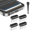 5Pcs Phone Charging Port Dust Plug With Cleaning Brush Anti Dust Cover Caps For OnePlus Xiaomi Huawei Redmi Type C Mobile Phone
