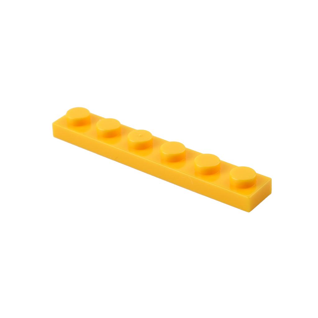 10PCS 1 X 6 Dots Thin Plate Assembly Bricks Bulk Parts 3666 Toys For Technology MOC Buildings Blocks DIY Replacement Accessory