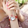 Ladies Watch, High-End Leather With Diamonds, Three-Dimensional Gifts, Imported Core Copper Shell Quartz Watch 4199