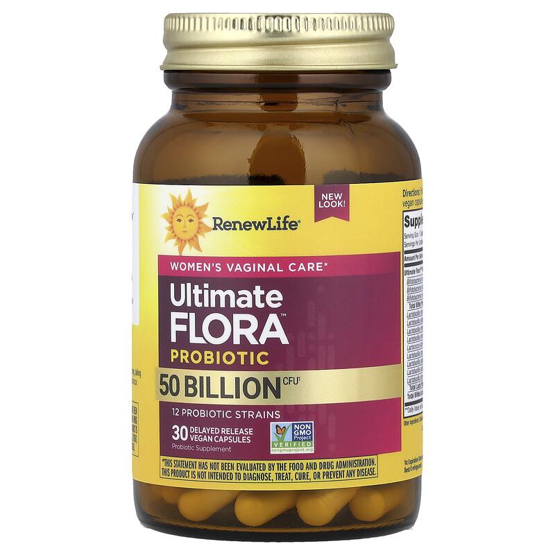 Ultimate Flora™ Probiotic, 50 Billion CFU, 30 Delayed Release Vegan Capsules