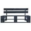 Banc palette - vidaXL - 45762 - Bois Noir - 110x65x55 cm - 2 personnes