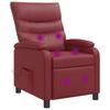 Massage Recliner Chair Wine Red Faux Leather