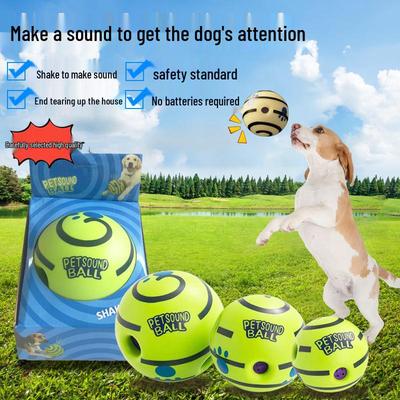 Balle pour chien en vinyle résistant aux morsures avec son pour jeu en solo - Parfaite pour les Golden Retrievers et les Border Collies