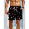 2026 Summer Men Beach Board Shorts Mens Casual Stylish Loose Flamingo Swim Trunks Quick Dry Hawaiian Beach Shorts Men Clothing