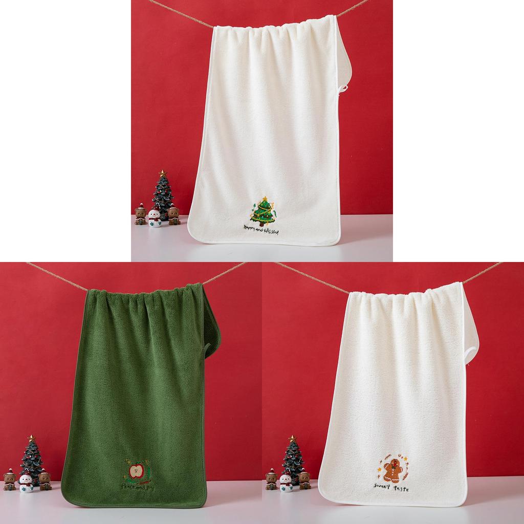Holiday Festive Absorbent Cleaning Cloths With Embroidered Design For Gift Exchange