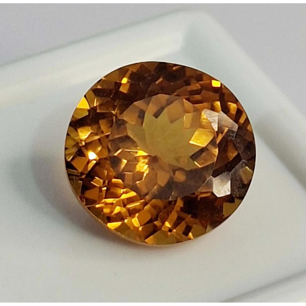 Fabulous Citrine Orangish Brown Natural Round Cut 8-10 Ct Certified Gemstone