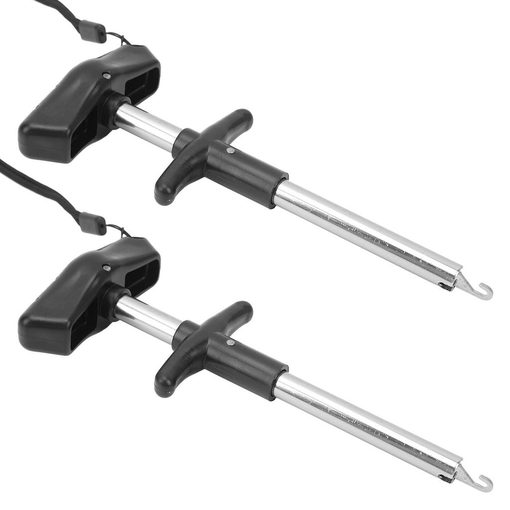 2pcs Easy Fish Hook Remover T Shape Fish Hook Separator Tools Portable Easy Reach Aluminum Fishing Hooks Extractor