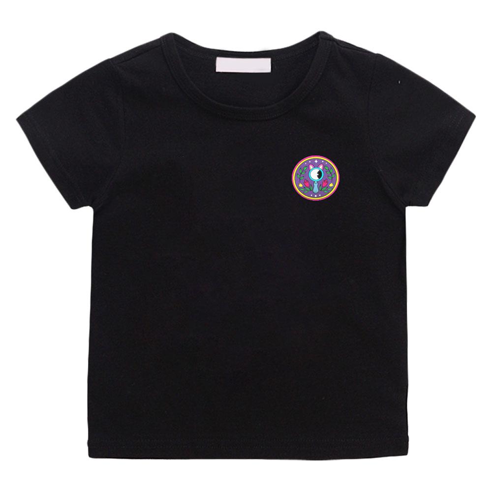 

The Creature Cases Simple-style T-shirt Cotton 100% Casual O-neck Cute Cartoon Boys and Girls Top Manga Anime Print Tees Summer 100 чёрный