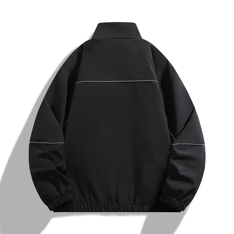Cross2026 Men's Stand Collar Color Block Jacket - Spring/Autumn Fashion Casual Trend