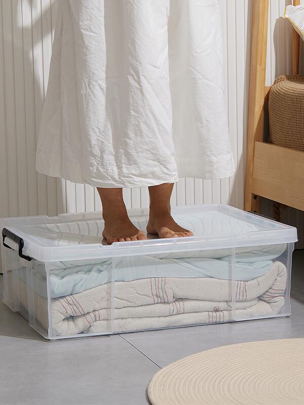 Thickened Transparent Flat Under-Bed Storage Box