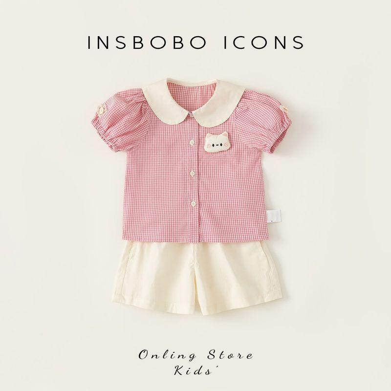 Girls  Summer Outfit, Baby Girl s Summer Wear, Infant Two-Piece Set, 2026 New Stylish Children s Clothing for Summer Pink 90