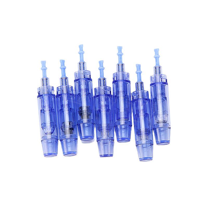Drpen Electric Microneedle 12-Pin Nano Beauty Head - Blue Crystal Hydro Light Device