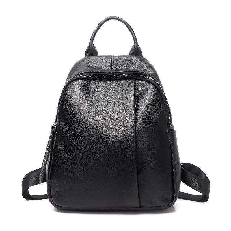 New leather fashion backpack women s fashion trendy women s first layer cowhide backpack college style versatile travel bag