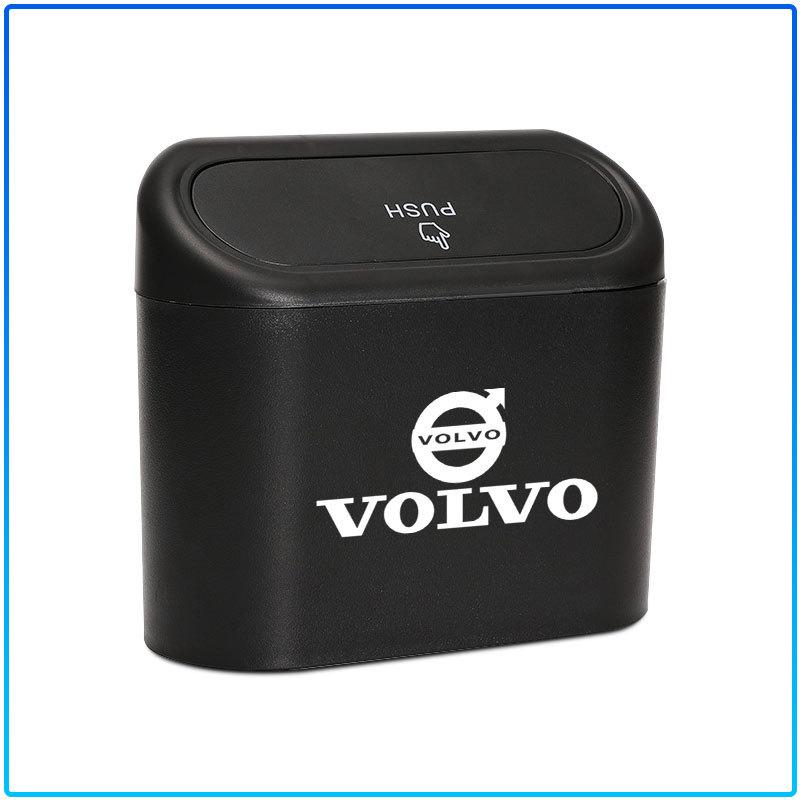 Car Trash Bin Hanging Storage Box ABS Square Pressing Trash Bin For Volvo 240 C70 S40 S50 S60 S70 S80 S90 V40 V50 V60 V90 XC40 XC60 XC90 Vnl Truck