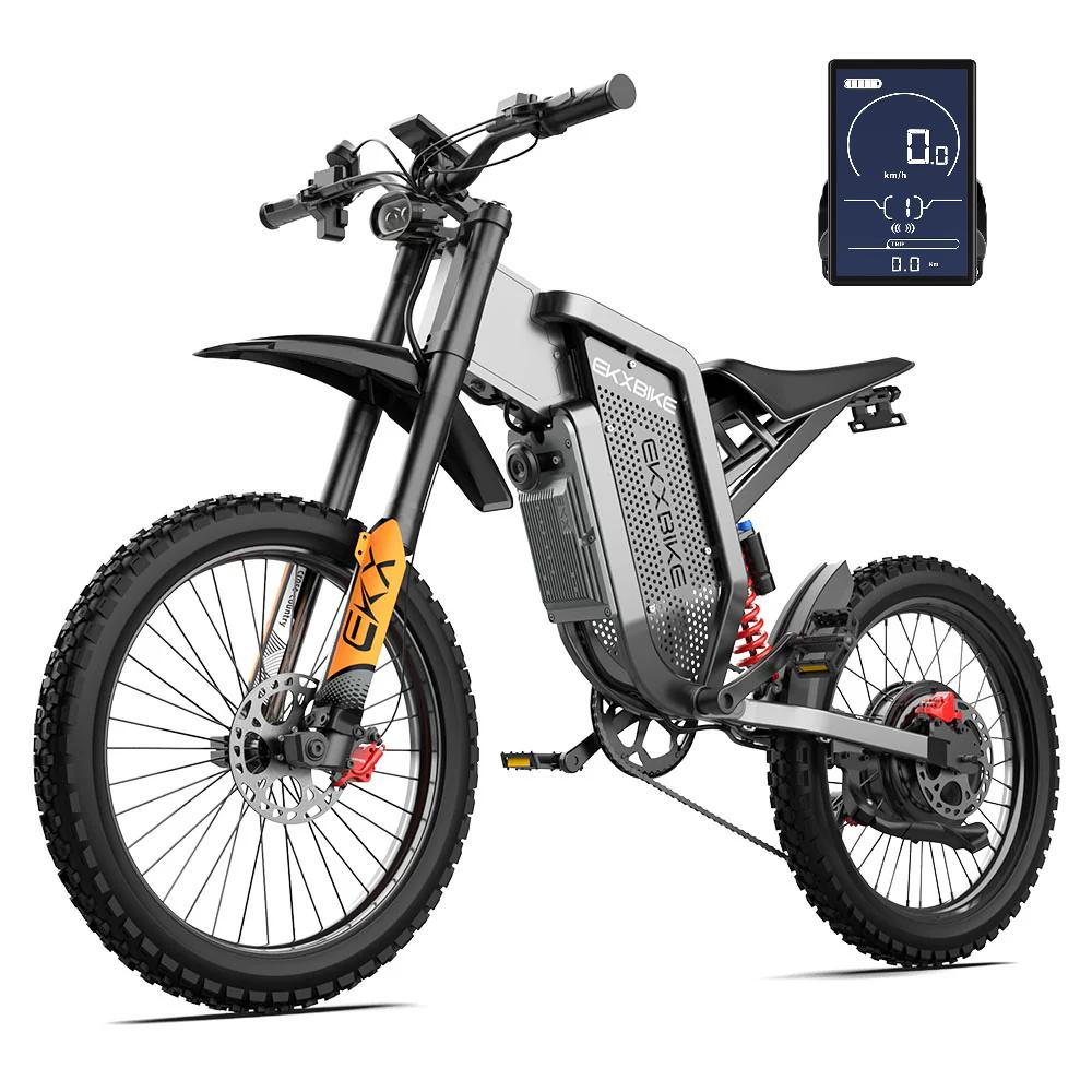 X21 Electric Bike For Adult, 3000W Brushless Motor, 60V30Ah Battery, 19*2.0 Inch Tires, 85KM/H, Dual Hydraulic Disc Brake, Dual Suspension