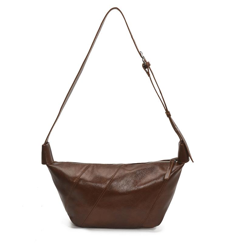 Large capacity women's underarm bag women's 2025 summer new trendy soft leather dumpling bag commuter fashion shoulder messenger bag