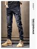 Men's Slim Straight Black & Gray Jeans: 2025 Fashion Elastic Skinny Casual Trousers