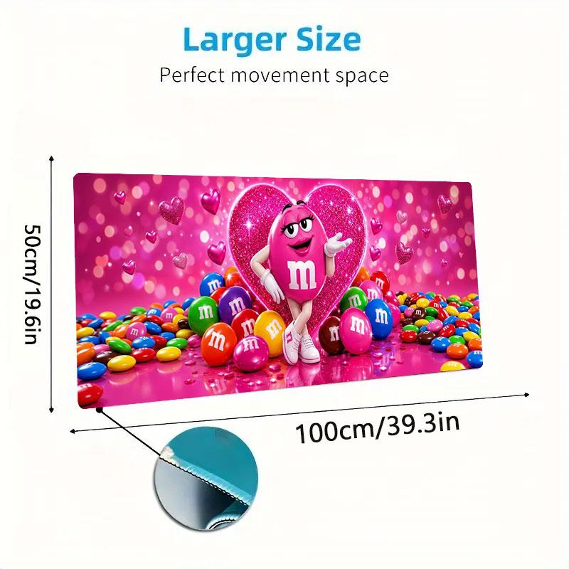M&M's Podkładka pod mysz Duży rozmiar Podkładka na duży stół do gier Antypoślizgowa Podkładka pod laptopa Tablet Duża podkładka pod mysz XXL Mata na mini PC z obszyciem
