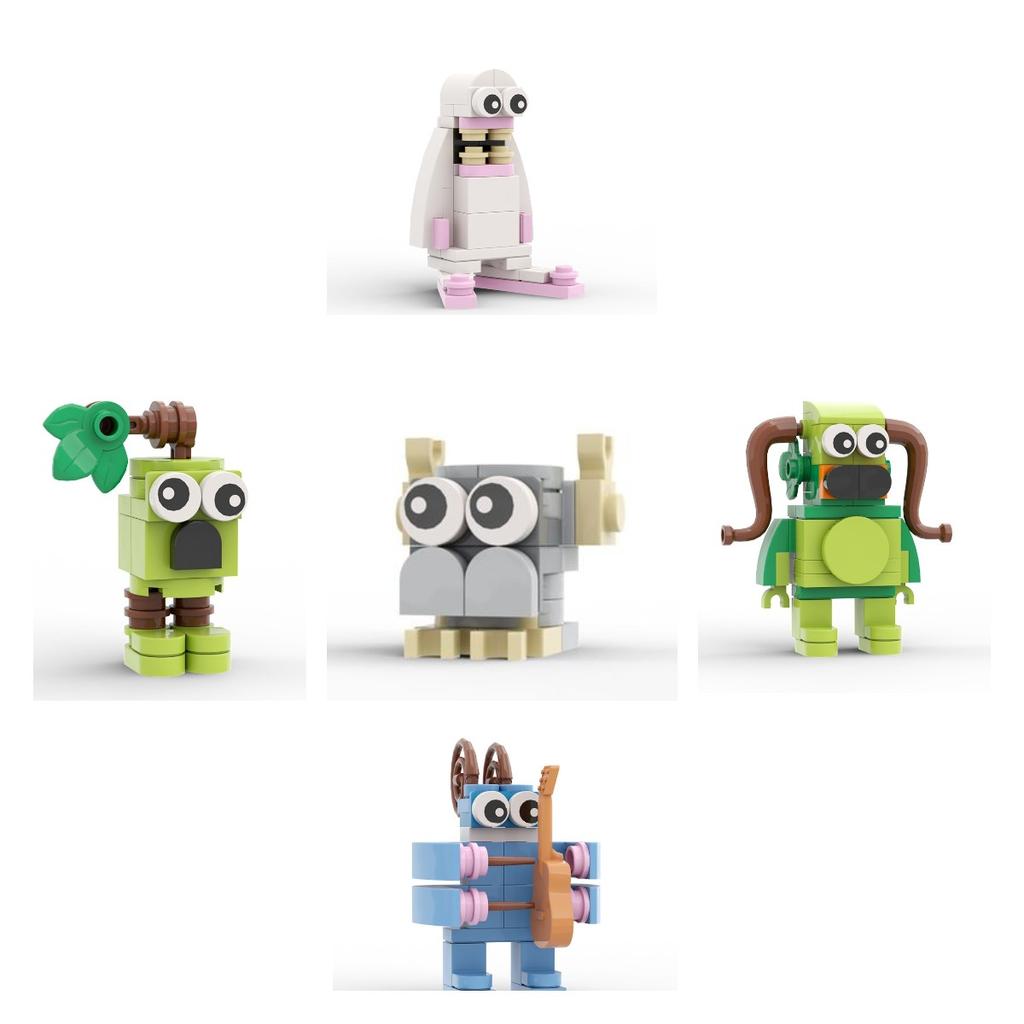 Monsters My Singing Miniature Building Blocks  Toys Ornaments For Children Gifts