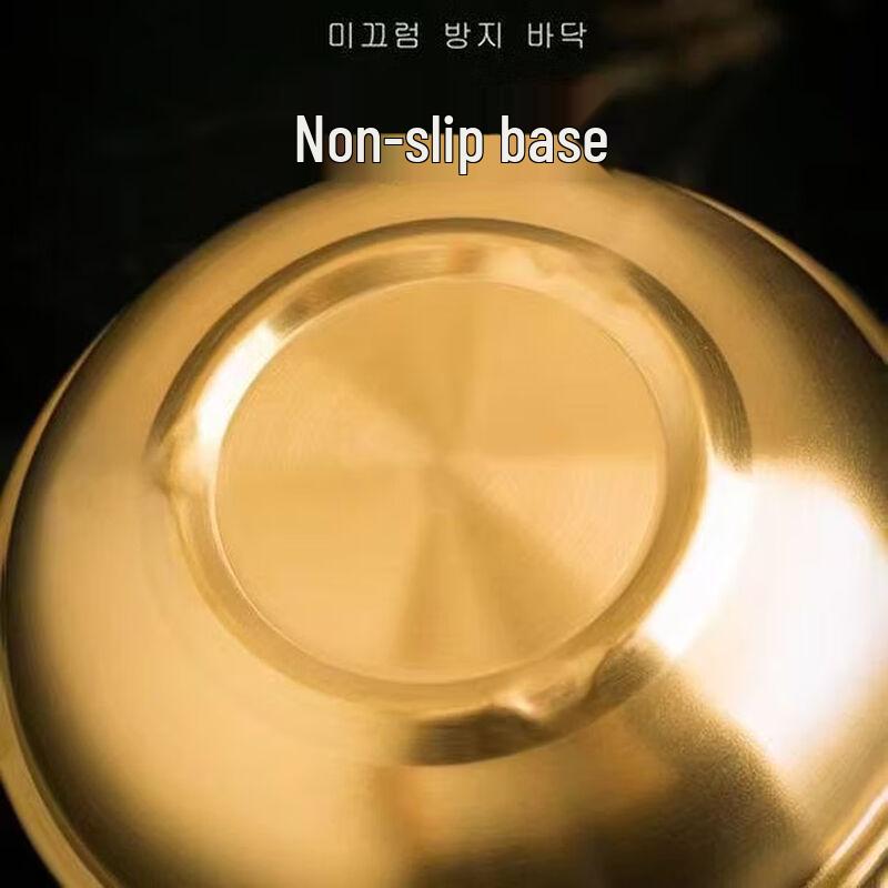 ZISIZ 21cm Double-Layer Golden Noodle & Rice Bowl - 2-Piece Set