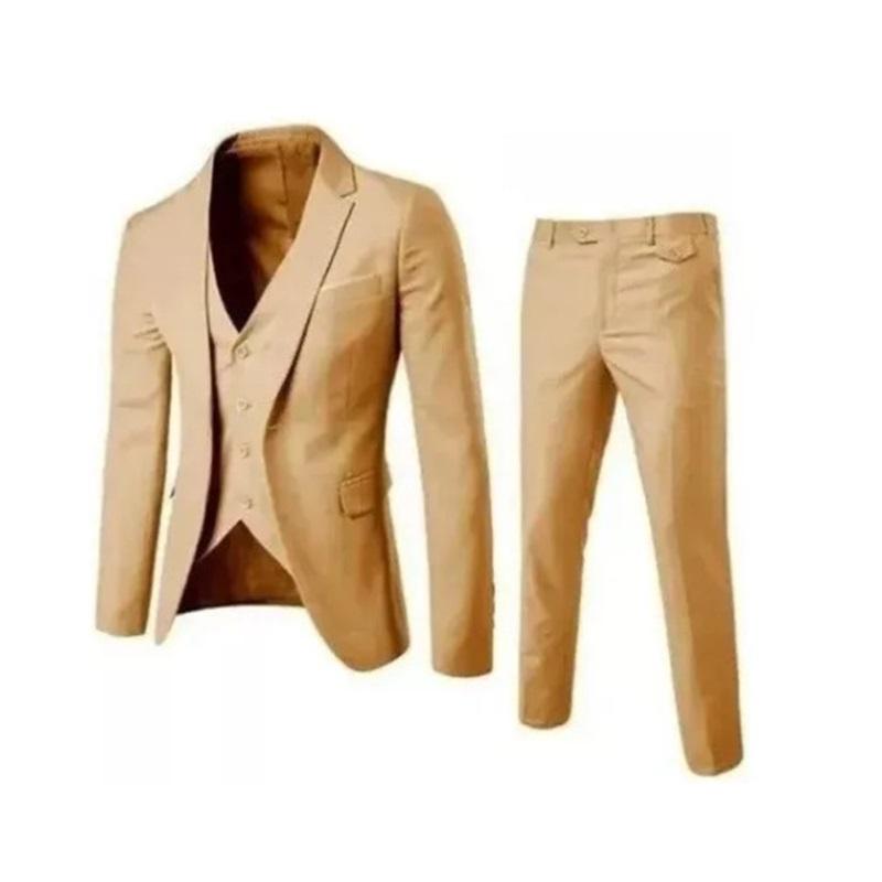 

Мужские костюмы, Четыре сезона, Повседневные деловые костюмы, Костюмы-тройки, Свадебные костюмы для жениха и шафера XL хаки