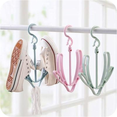 Dry Shoe Rack Organizer Hanger Multi-purpose Shoes Drying Rack Vertical Hang Rack Clothes Holder Sandals Hook Outdoor Windproof
