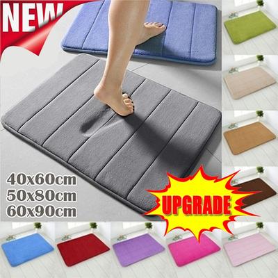 40*60CM/50*80CM/60*90CM Bath Mat Bathroom Non Slip Carpet Rug Absorption Memory Foam Bathroom Mat