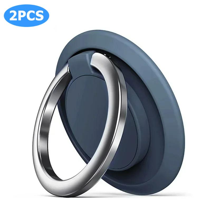 2PCS Mobile Phone Finger Ring Holder, for Car Magnetic Mount Rotatable Phone Back Sticker Holder for IPhone Samsung Xiaomi