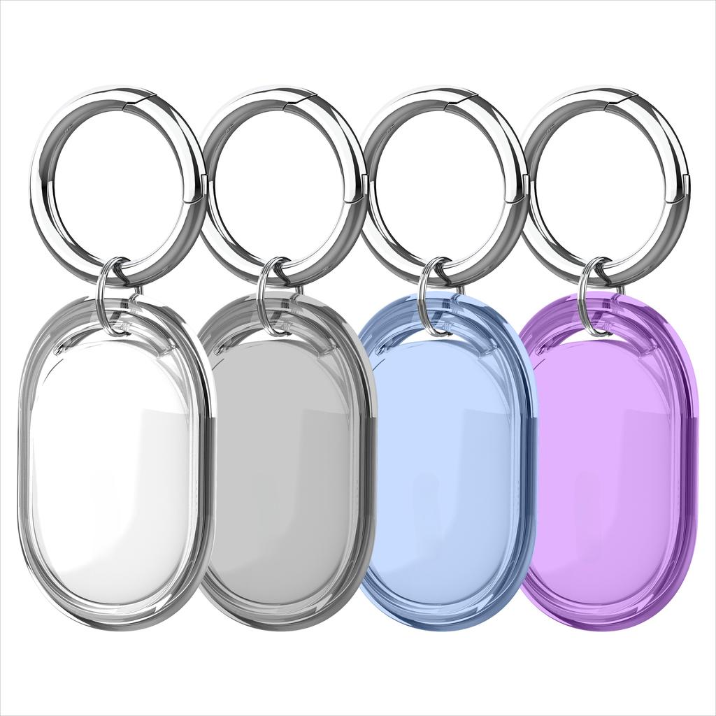 4Pack Waterproof TPU Case For Xiaomi Tag, Full Body Holder Keychain, Anti-Scratch Cover for Xiaomi Tag, Luggage, Pet Collar, Car Key