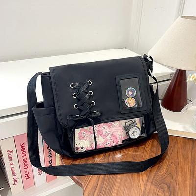 New Girl Mailman Bag Cute College Transparent Baby Bag Student Shoulder Messenger Bag