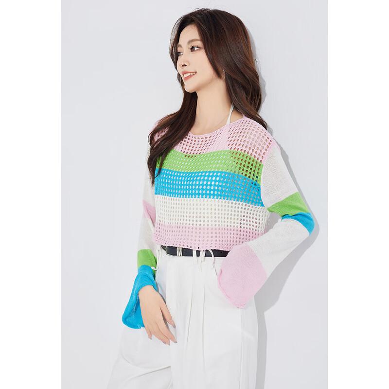 Women s Korean Style Hollow Knit Two-Piece Set