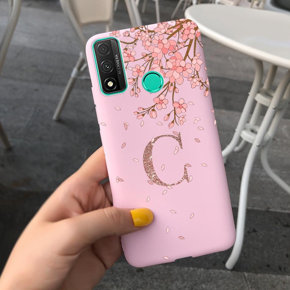 

Luxury Letter Phone Case For Huawei P Smart 2020 Soft Silicone TPU Back Cover Cases For Huawei Psmart (2020) POT-LX1A POT-LX3 Huawei P Smart 2020 темно-синий