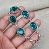 Indicolite Natural Gemstone Jewelry Bracelet 925 Solid Sterling Silver  Gift for Anniversary