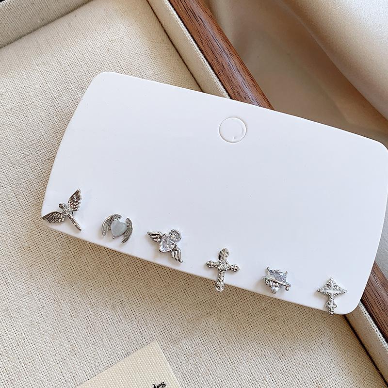 S925 Silver Needle Versatile Earrings Set – High-End, Light Luxury Forest Design for Women