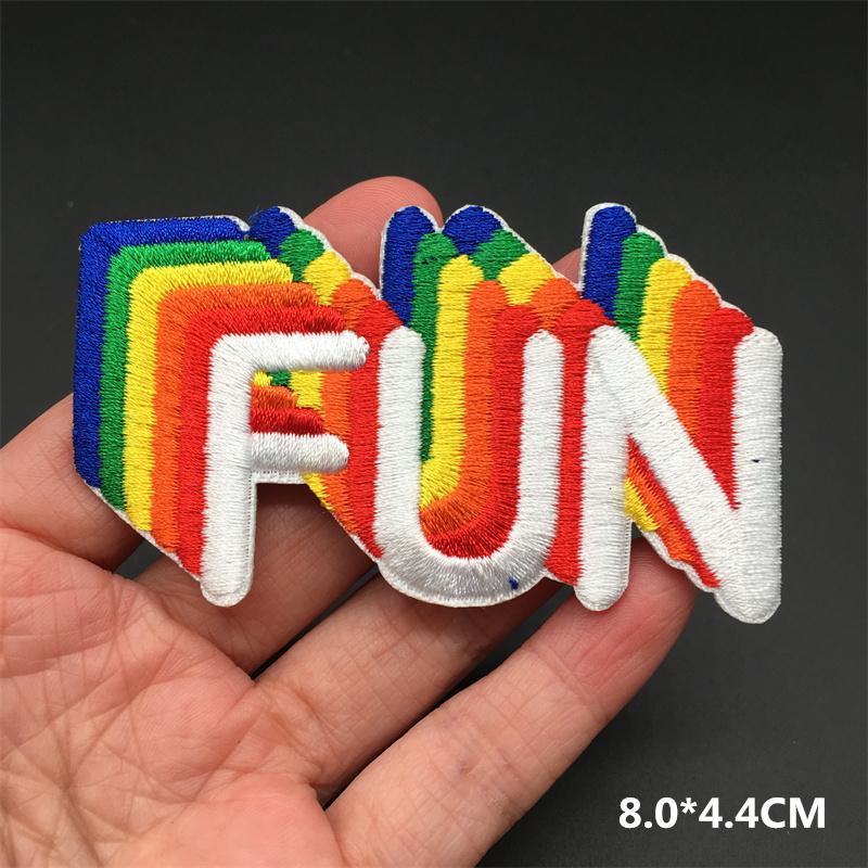 Text Stickers For Clothes Applications Sewing Patch Anime Clothes Patches Embroidery Patch Cartoon Ironing Applications
