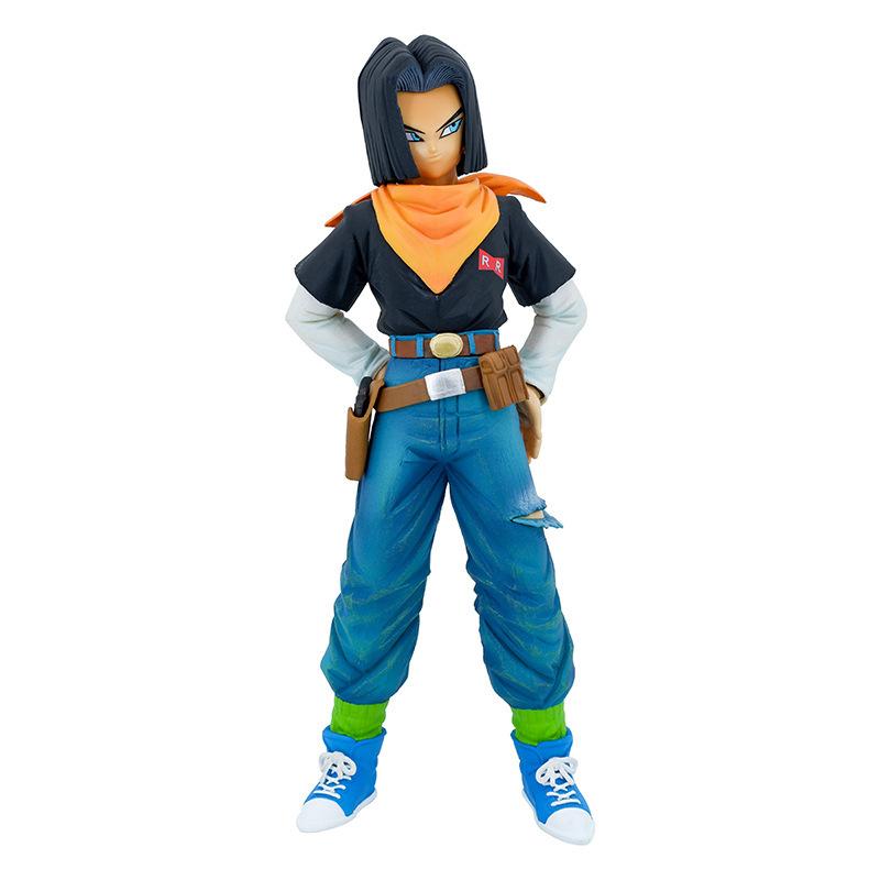 25CM Anime Dragon Ball Z Android 17 18 Figure Android 18 PVC Action Figures Collection Model Playthings Designed for Children Xmas Gifts