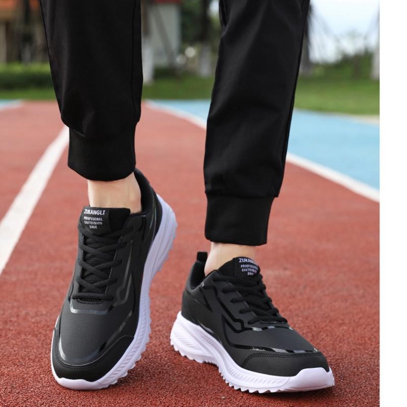 New Arrival: Oversized Leather-Upper Men's Shoes Lightweight, Slip-Resistant, Waterproof, Shock-Absorbing, Ultra-Soft Running Shoes Casual Footwear