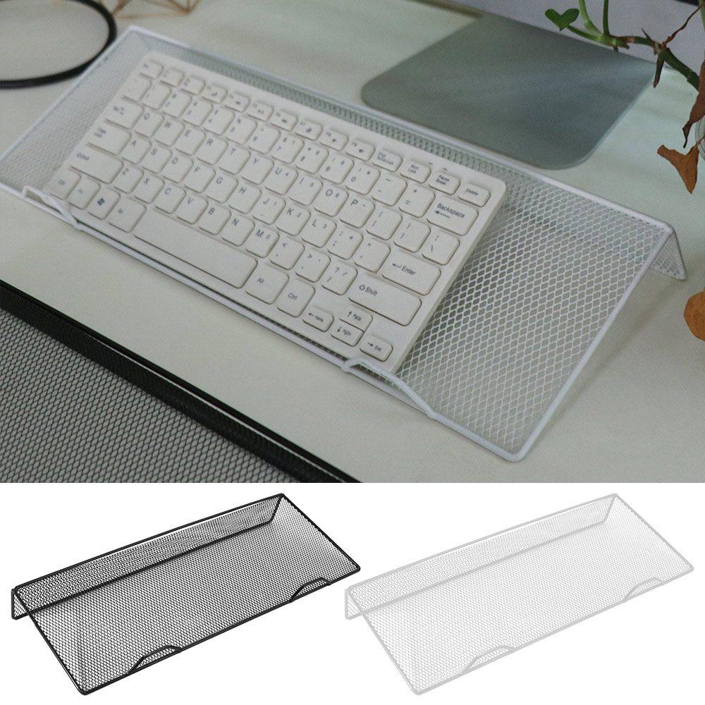 Tilt Lift Computer Keyboard Stand Wire Mesh Ergonomic Typing Keyboard Tray Non-slip Hollow Keyboard Wrist Rest Stand
