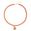 Halloween Kleidung Hexenhut Kürbis Anhänger Halskette Minimalistische Orange Reiskorn Perlenkette Choker Für Frauen Männer Gothic Party Schmuck