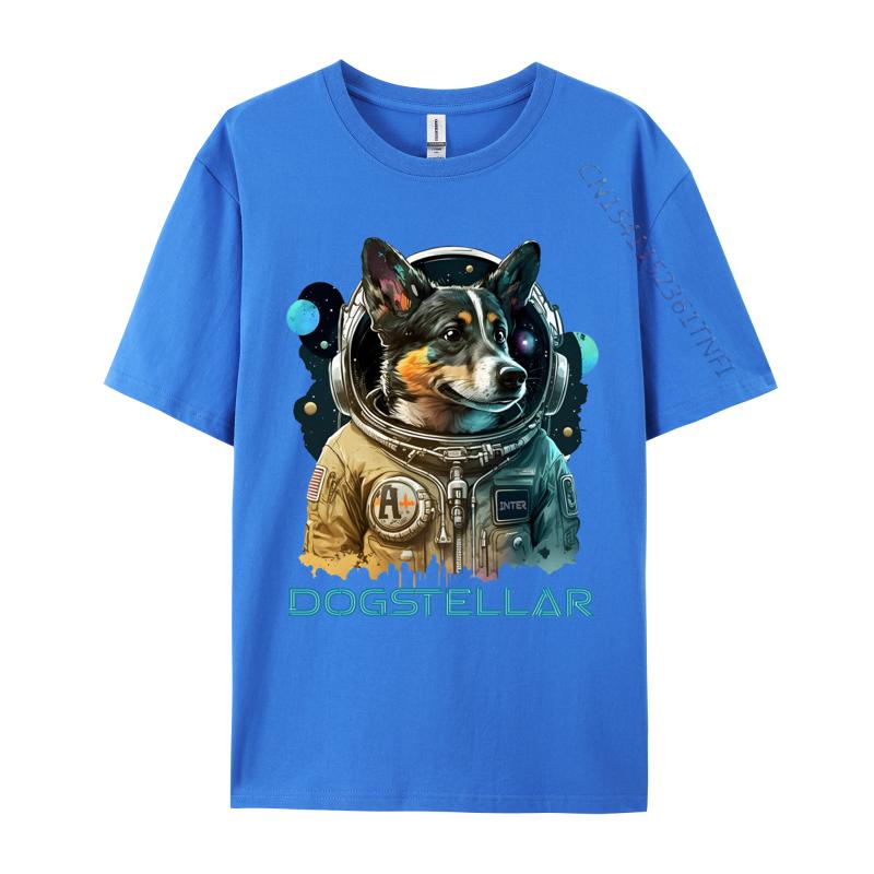 Dogstellar Dog Astronaut Tshirt Casual Tops Tees Brand New Cotton Tops Shirts Male TShirt Free Shippping Clothes