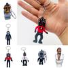 Toilet Skibidi Keychain Cute Pendant Ring Key Holder Bag Charm Gifts Decoration