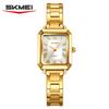 SKMEI 2582 Watch Waterproof Date Fashion Steel Strip Light Luxury Watches Montre Femme Exquisite Square Business Women's Quartz