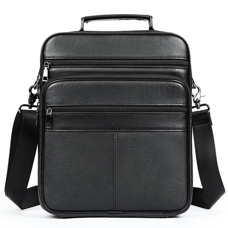 Men's Genuine Leather Shoulder Bag Retro Simple Cowhide Crossbody Casual Versatile Mobile Phone