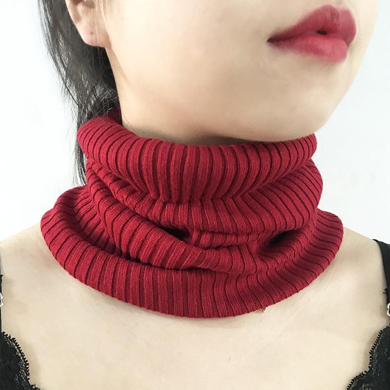 Jesienno-zimowy szalik z jedwabiu i kaszmiru dla mężczyzn i kobiet, ciepły, dzianinowy, wiatroodporny, zakładany przez głowę, osłona szyi, wełniany szalik