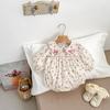 Sweet Floral Baby Girl Long Sleeve Bodysuit Cute Spring Romper For 100 Days Celebration